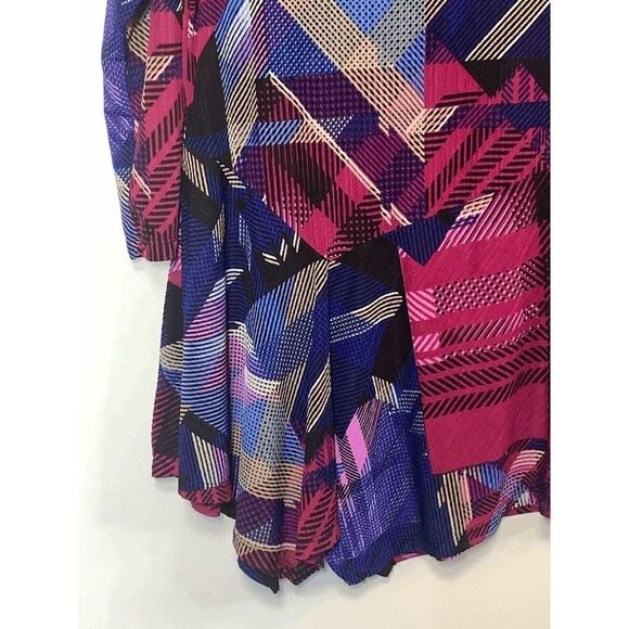 Dana Buchman Asymetrical Multi Pattern Tunic Size Large - Picture 6 of 6